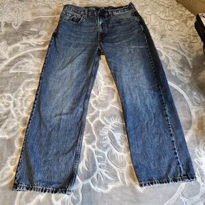 Levi's 565 Dark Blue Loose Straight-Leg Jeans W33 X L30